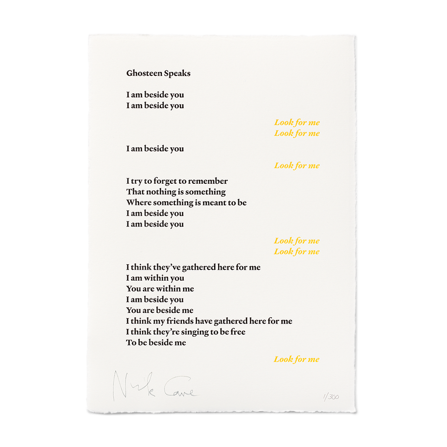 Ghosteen Speaks Letterpress