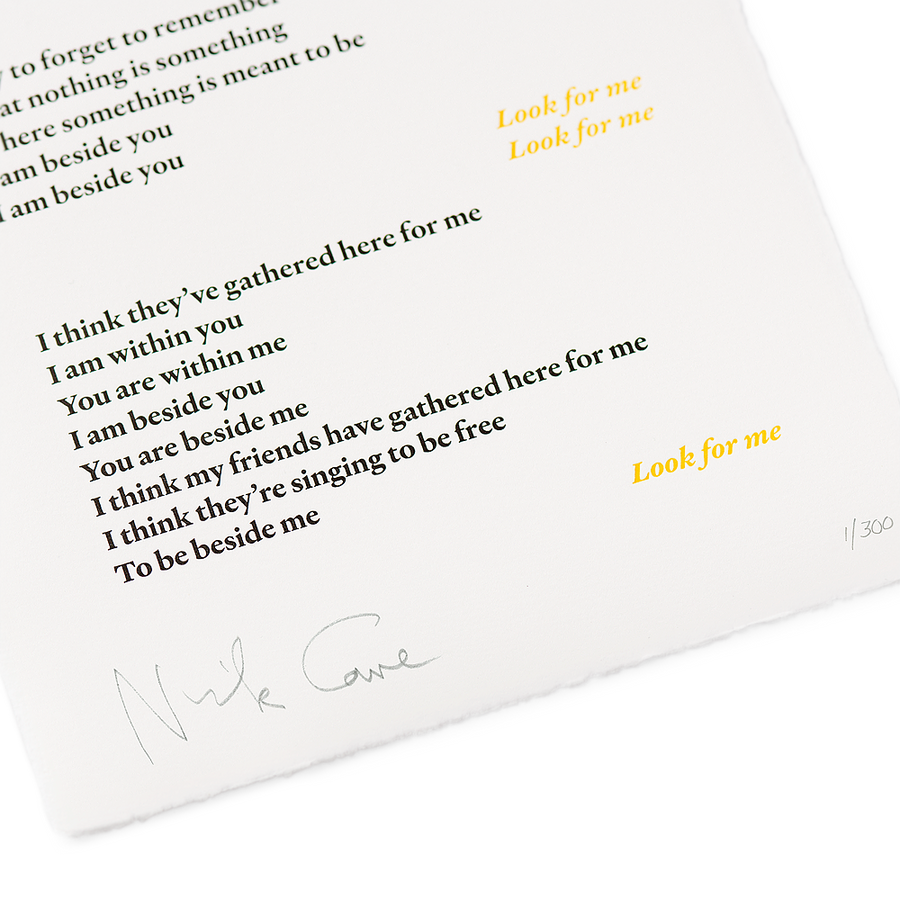 Ghosteen Speaks Letterpress