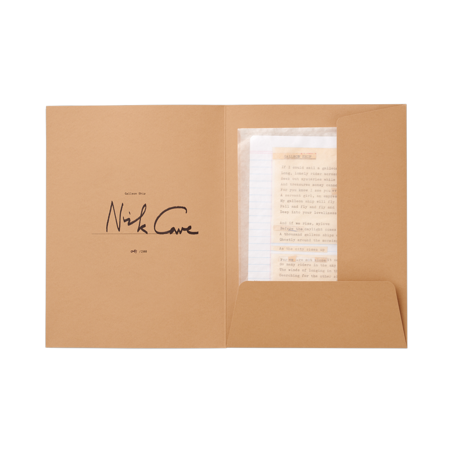 Galleon Ship Limited edition lyric sheets