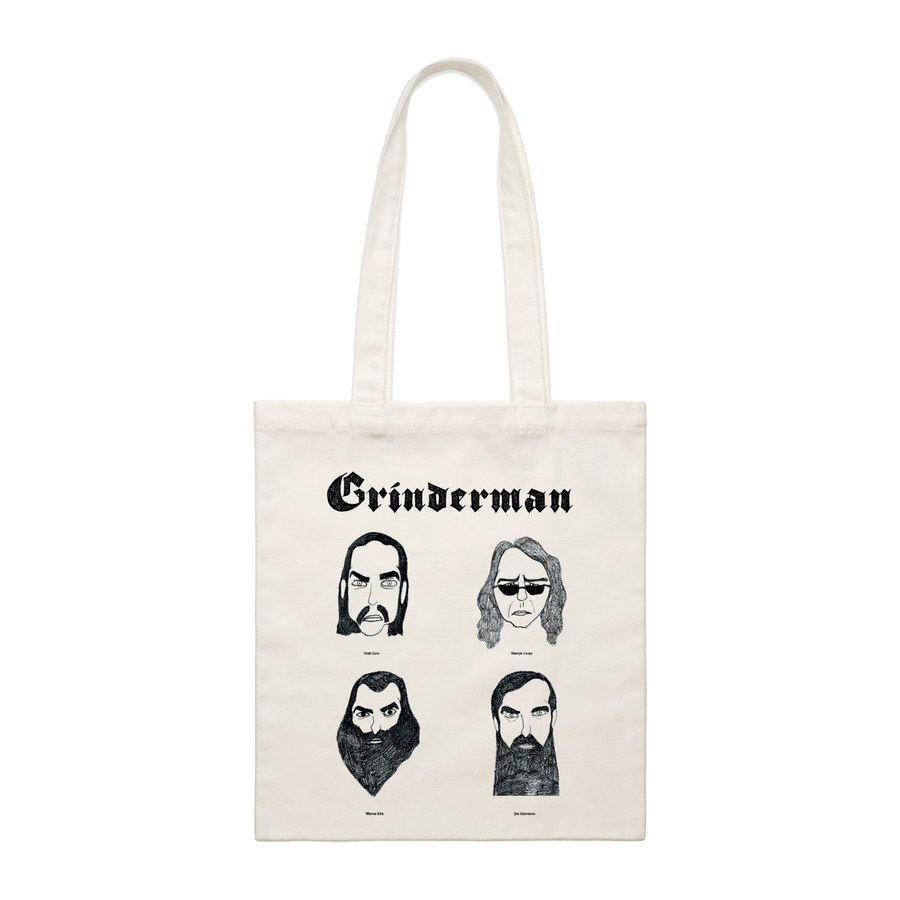 Grinderman Faces Natural Tote (with album)