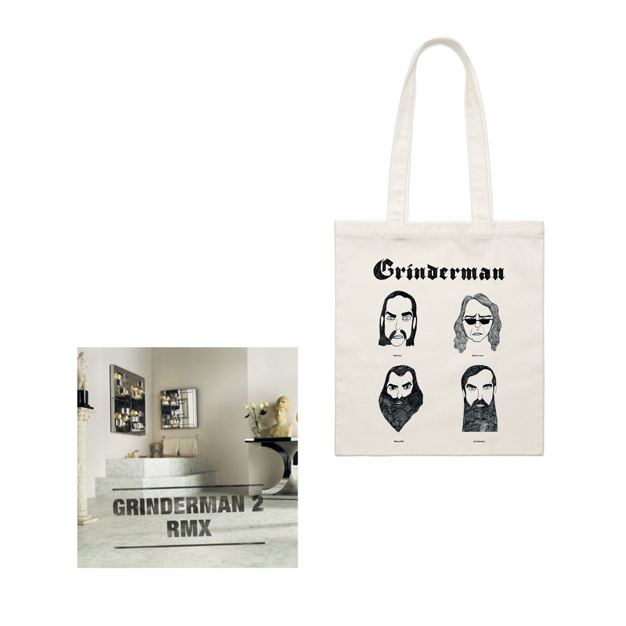Grinderman Faces Natural Tote (with album)