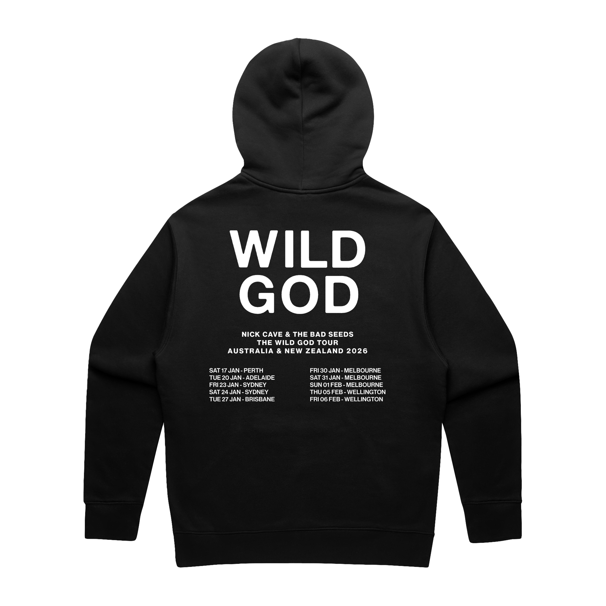 Wild God ANZ 2026 Tour Black Hood